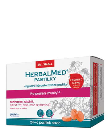 HerbalMed pastilky Echinacea +rakytník + vit.C