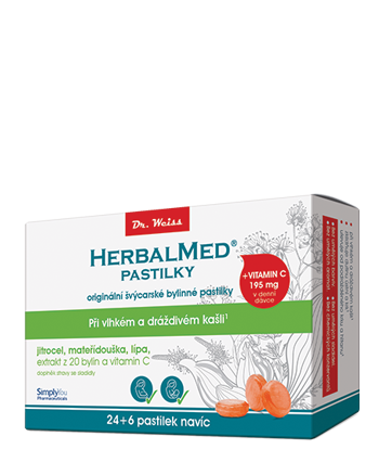 HerbalMed pastilky Jitrocel + mateřídouška + lípa + vit.C